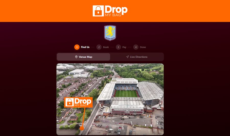 DropMyBag bag drop site